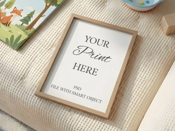 Download Cozy Nursery Flat Lay Frame Mockup - Nursery Collection