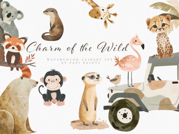 Download Safari Animal Nursery Clipart Bundle - Nursery Collection