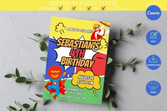 Download Kids Birthday Party Invitation Template - Template Collection