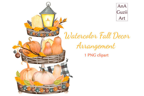Download Watercolor Fall Decor Clipart Pumpkins - Fall decor clipart Collection
