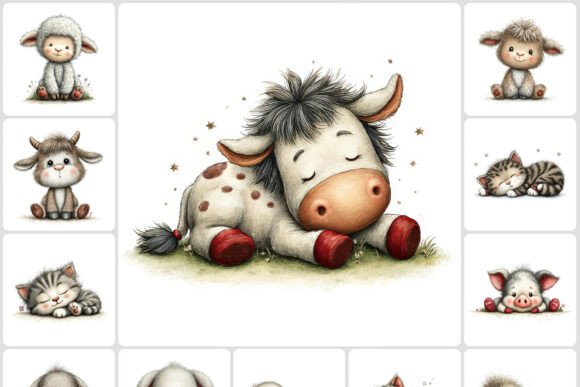 Download Neutral Calming Nursery Animals Clipart - Nursery Collection