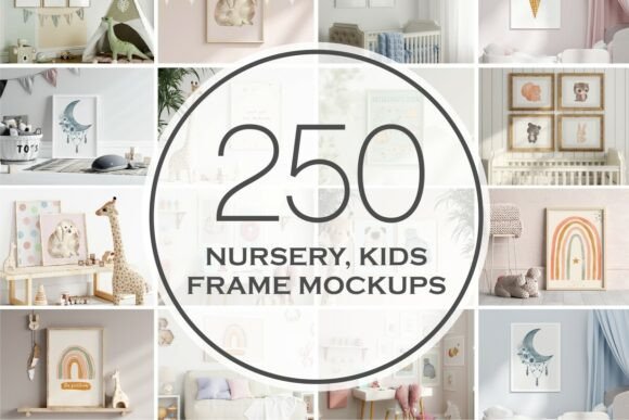Download Kids Nursery Frame Mockup Bundle - Nursery Collection