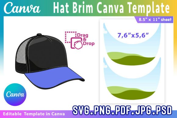 Download Hat Brim Template, Trucker Hat Template - Template Collection