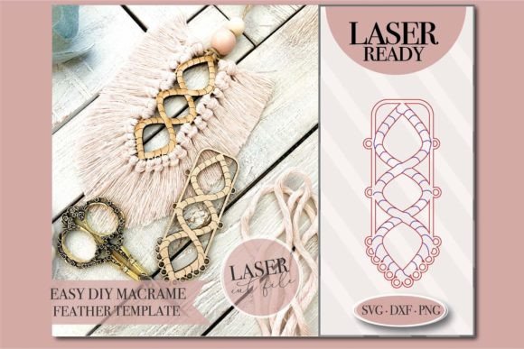Download Macrame Feather Template SVG File - Template Collection
