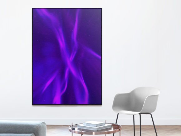 Download Purple Aurora Stars Digital Wall Art JPG - Premium Resources