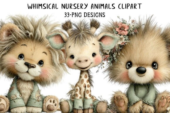 Download Whimsical Nursery Animals Clipart - Nursery Collection