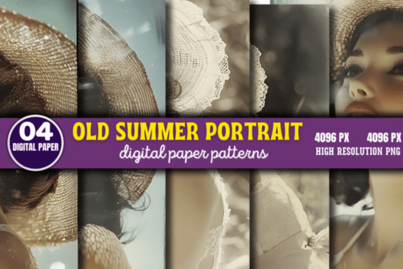 Download Old Summer Portrait Photos Pattern 3 - Premium Bundle