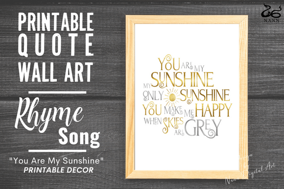 Download Kids Wall Art/ Nursery Rhyme Song Print - Nursery Collection
