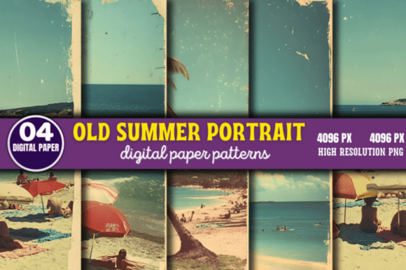 Download Old Summer Portrait Photos Pattern 7 - Premium Resources