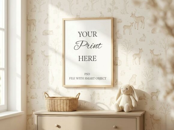 Download Woodland Animal Nursery Frame Mockup - Nursery Collection
