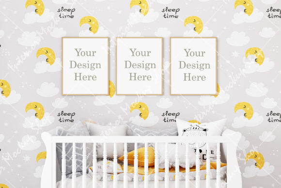 Download Frame Mockup, Nursery Room Mockup - 606 - Nursery Collection