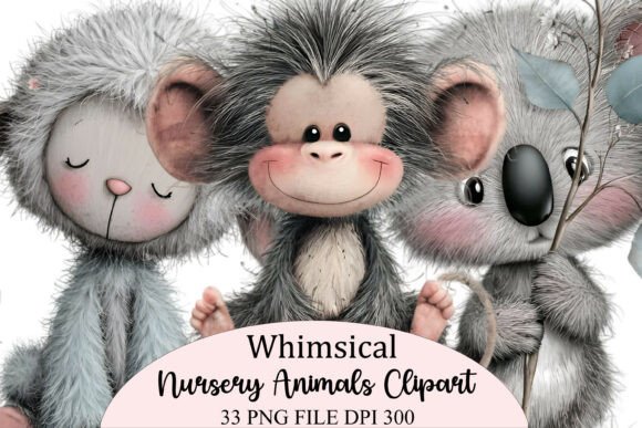Download Watercolor Nursery Animals Clipart - Nursery Collection